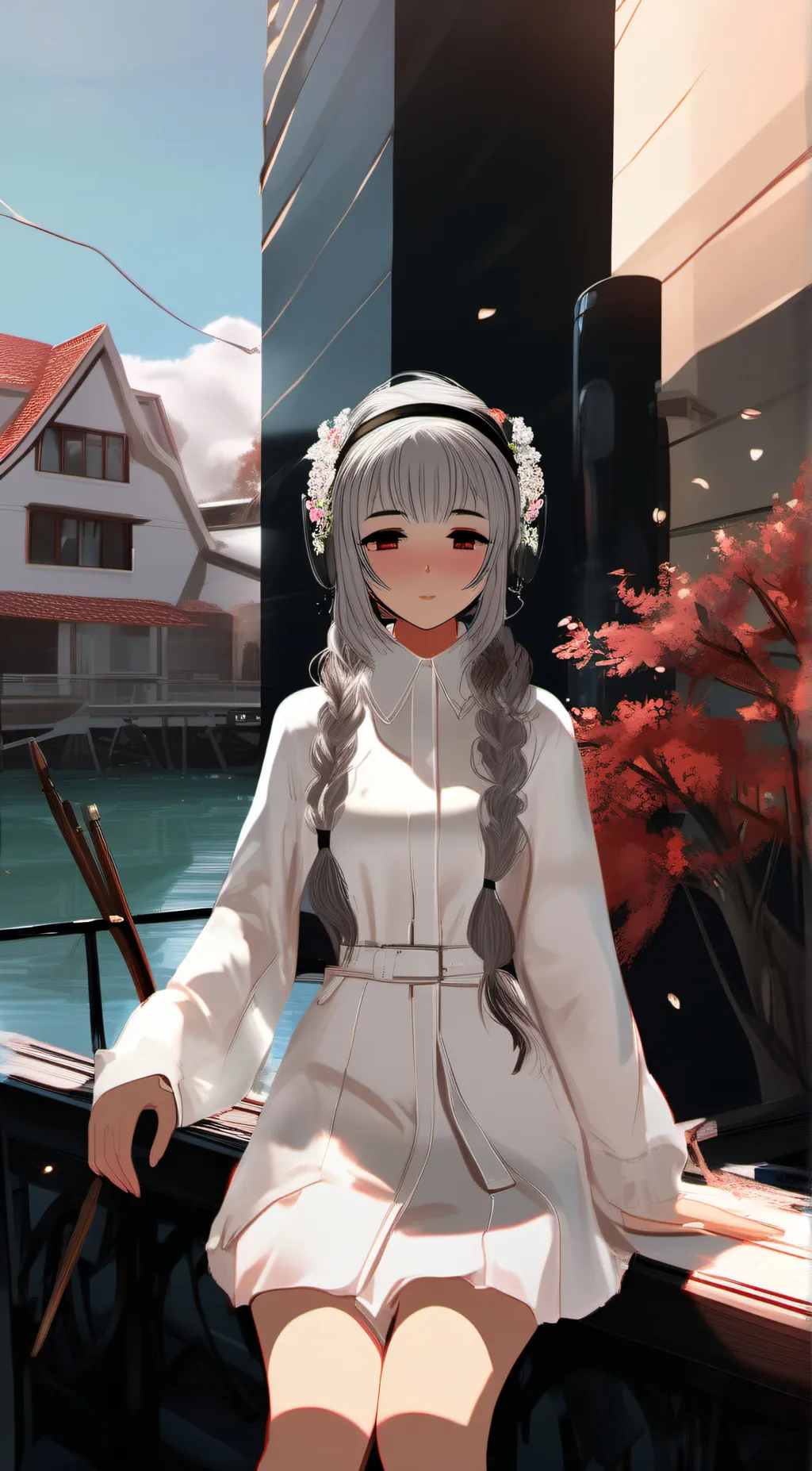 ai character: moon background