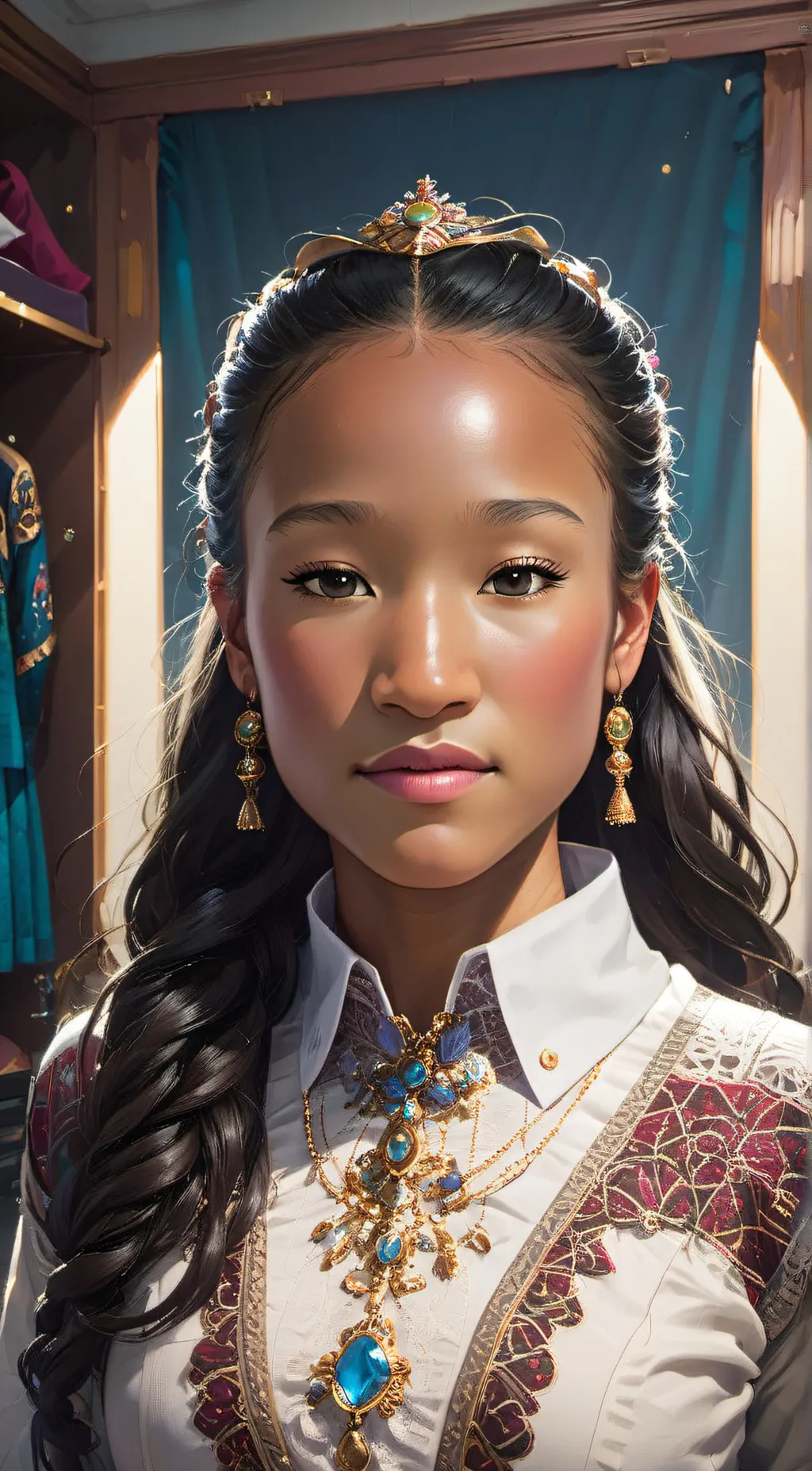 ai character: Amber  background