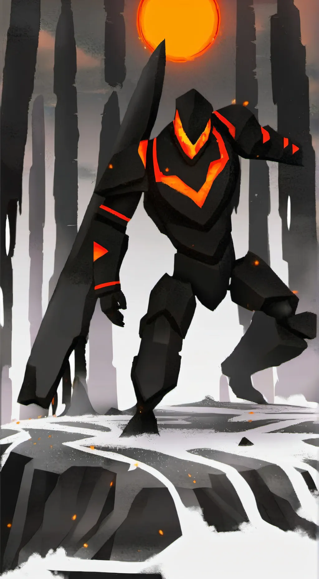 ai character: lava monstrosity background