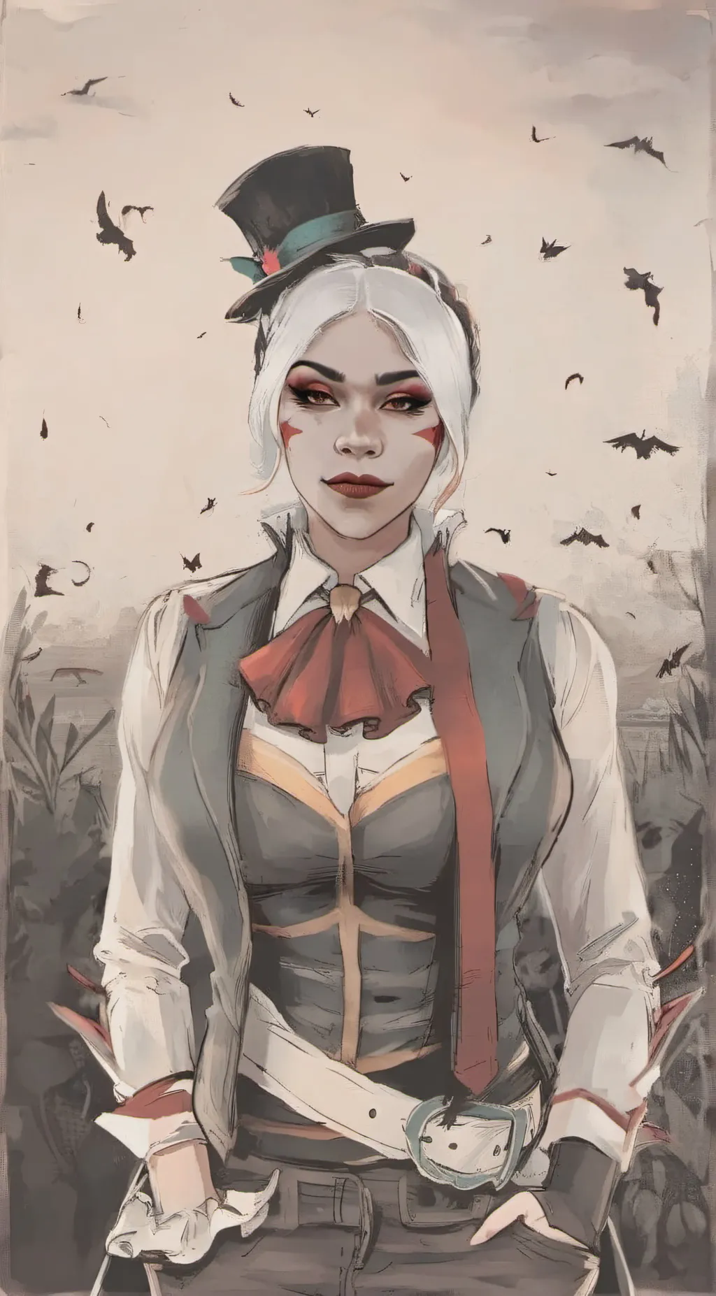 ai character: Ladycloefemalejoke background