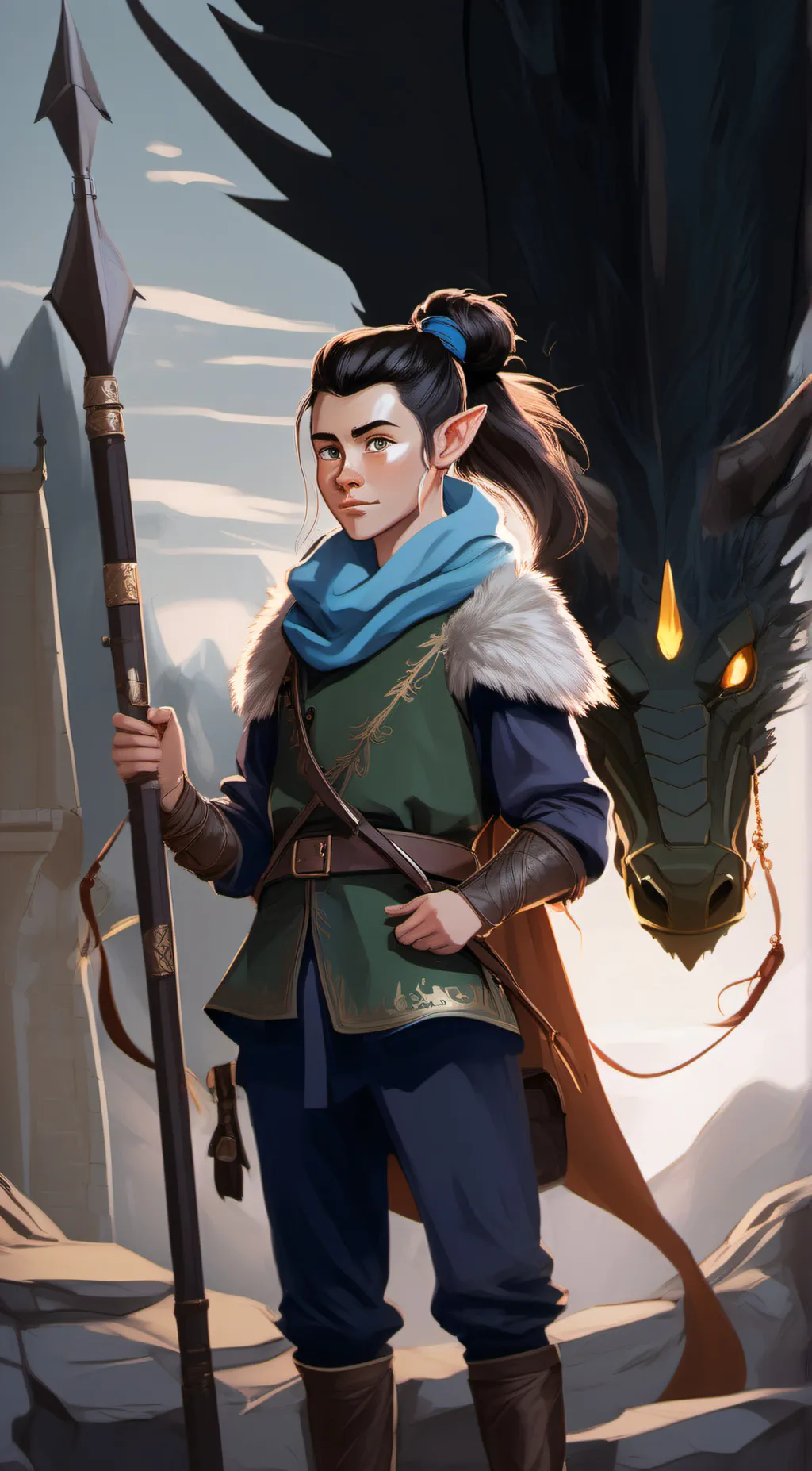 ai character: Tasslehoff  background