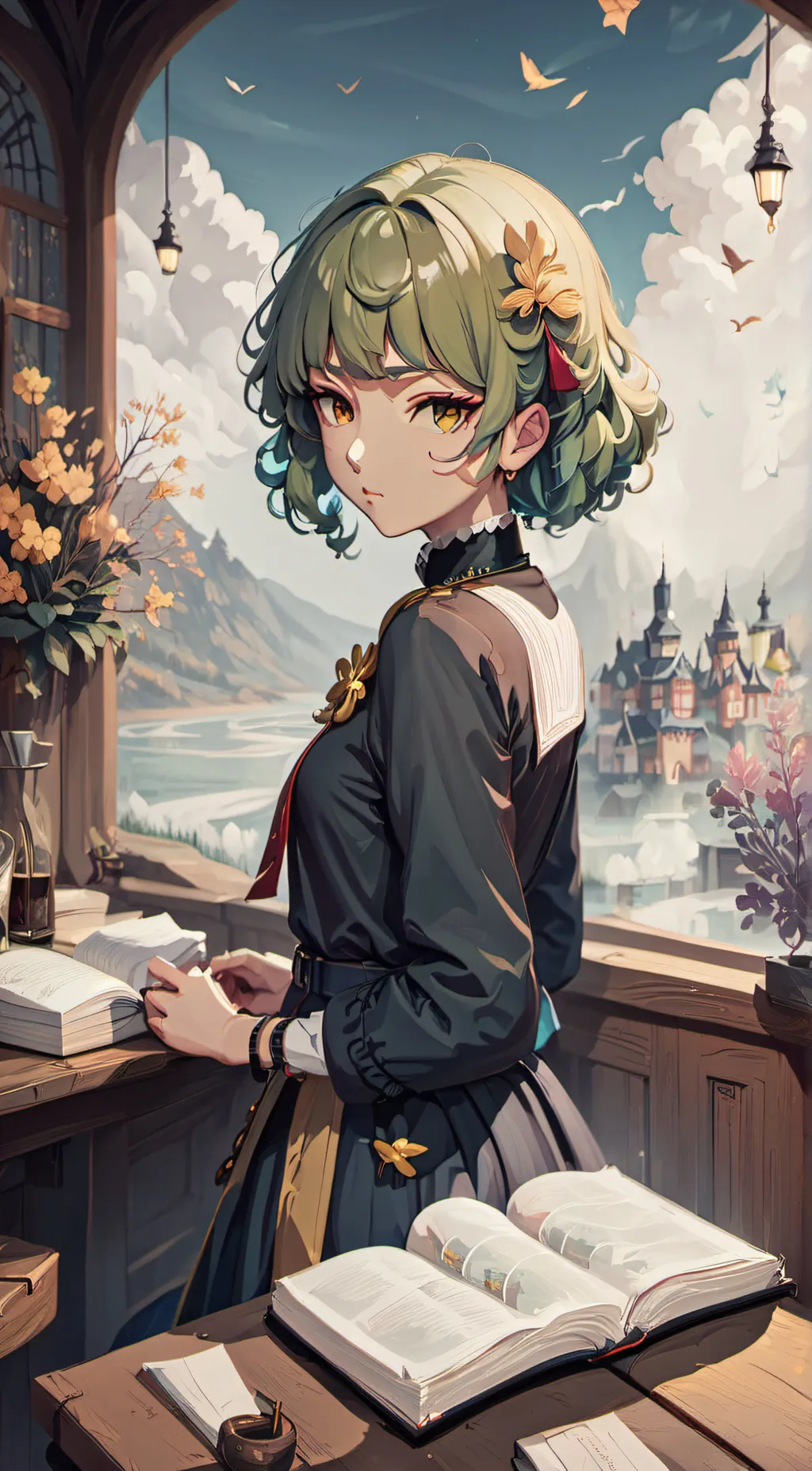 ai character: tatsumaki  background