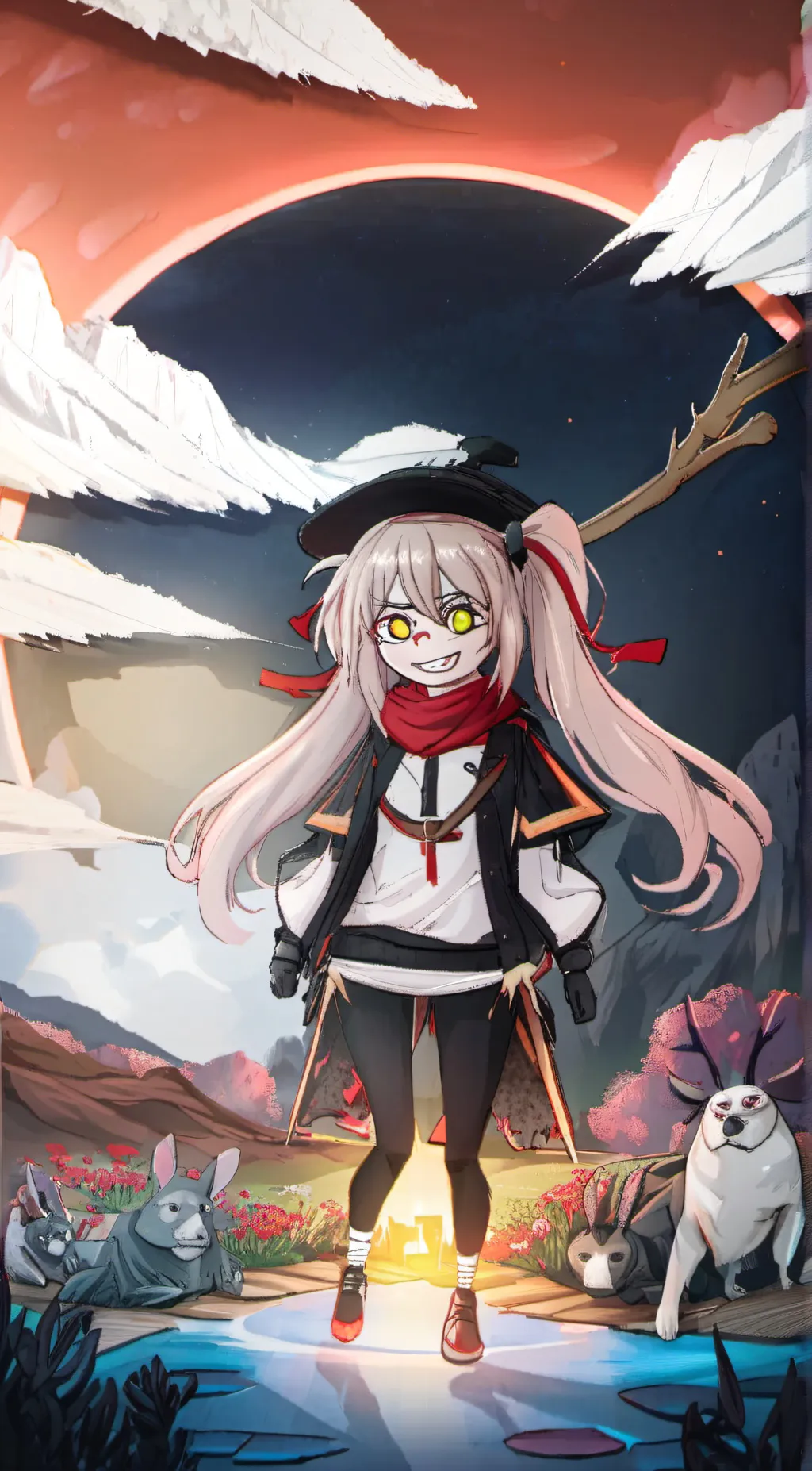 ai character: blood background