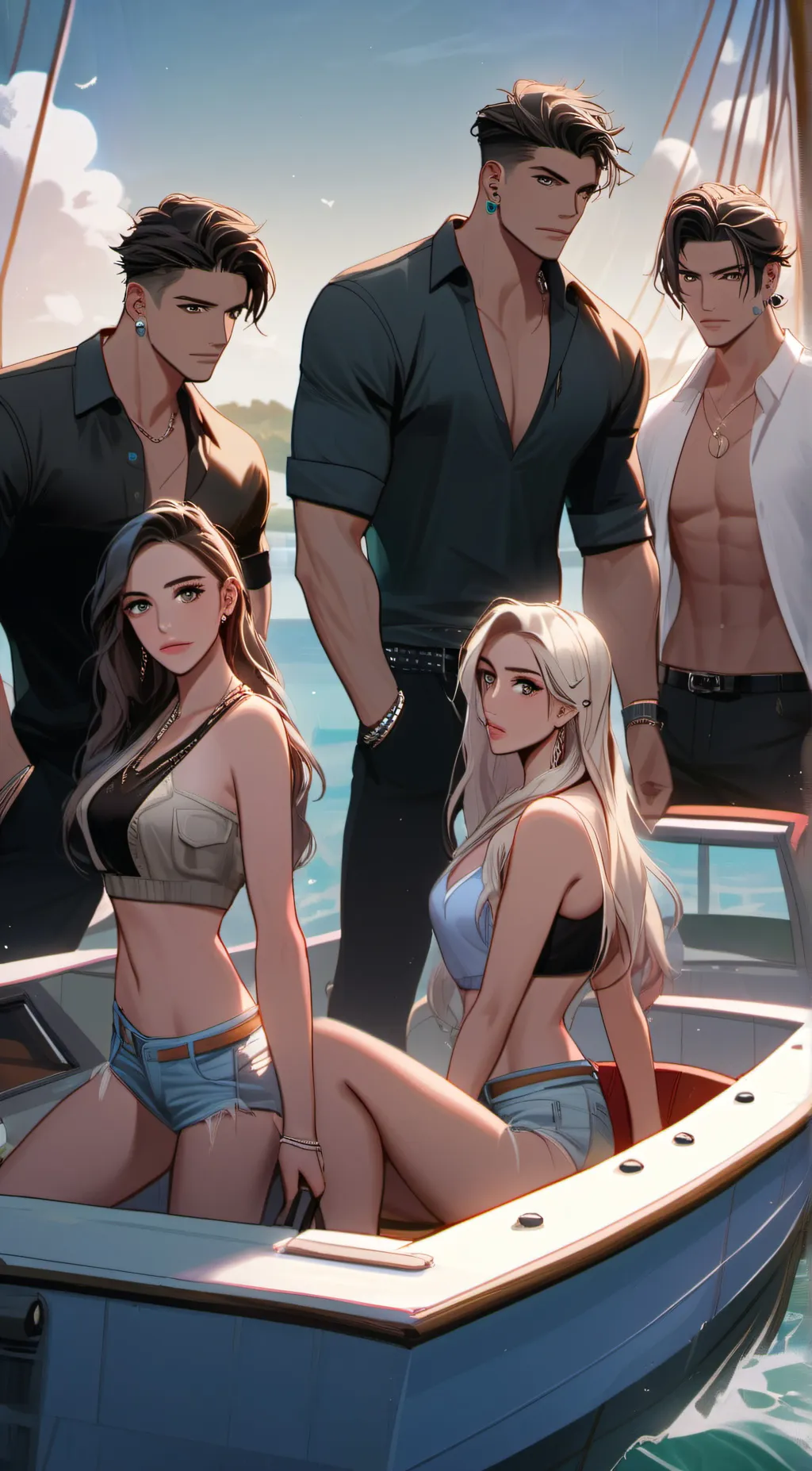 ai character: Love island  background