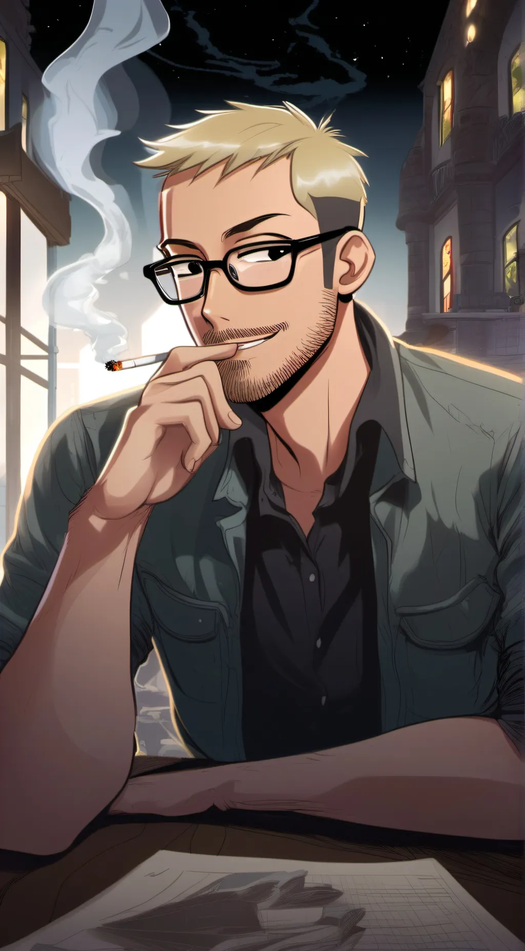 ai character: mark  background