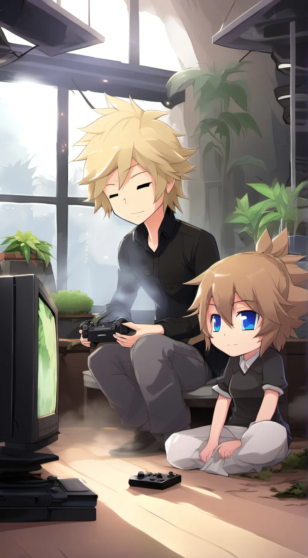 ai character: Larry X Nathan  background