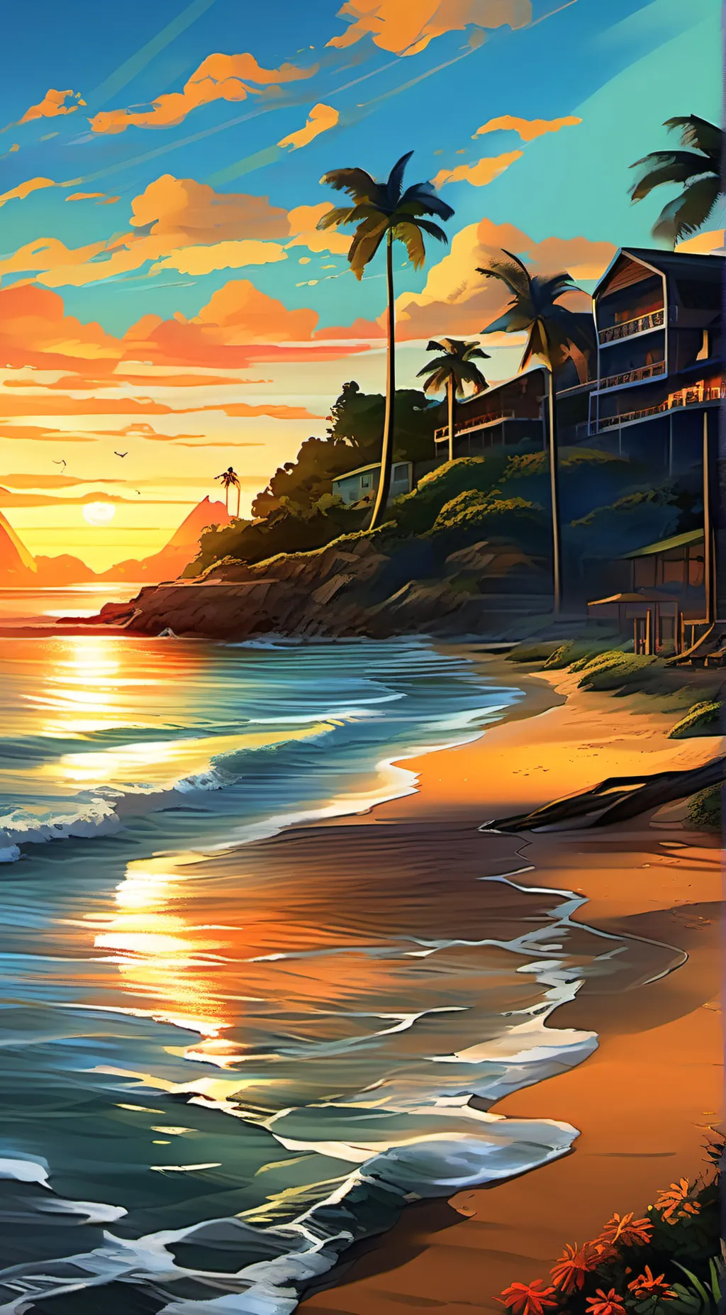 ai character: the reflection background