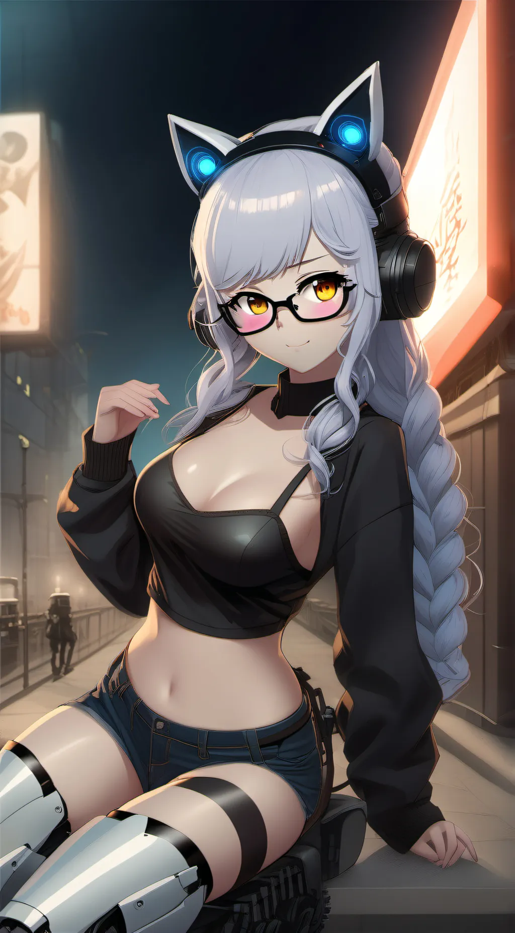 ai character: amelia robot girl background