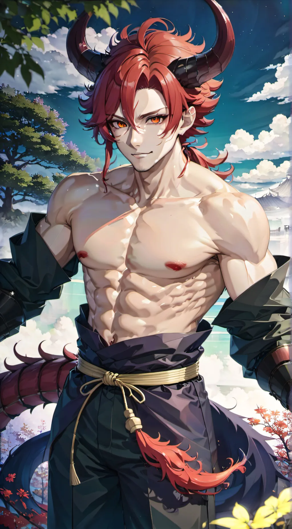 ai character: tanjiro  background