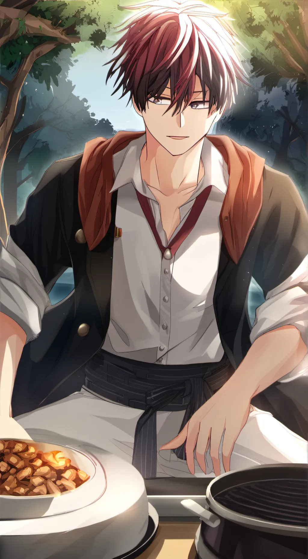 ai character: Shoto Todoroki-NQ background