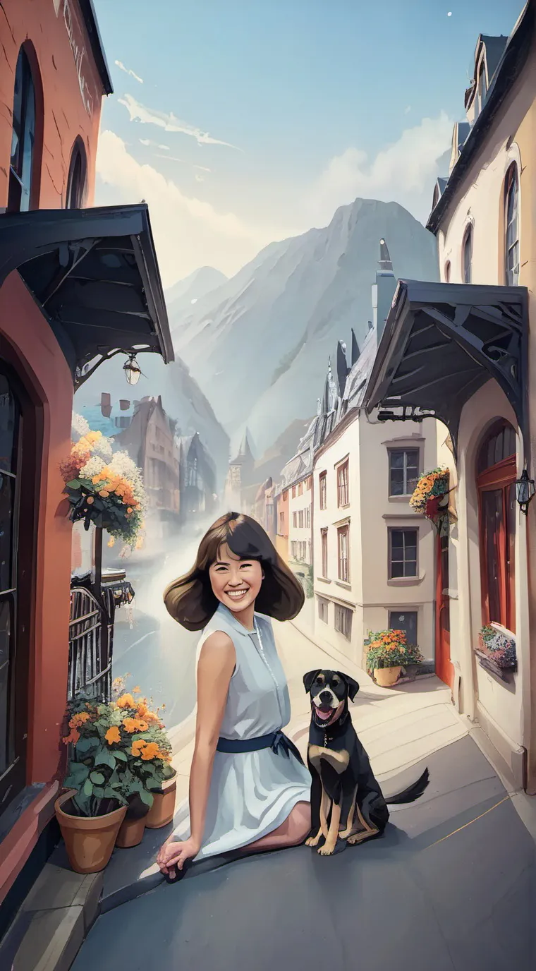 ai character: Lisa Lovelace  background