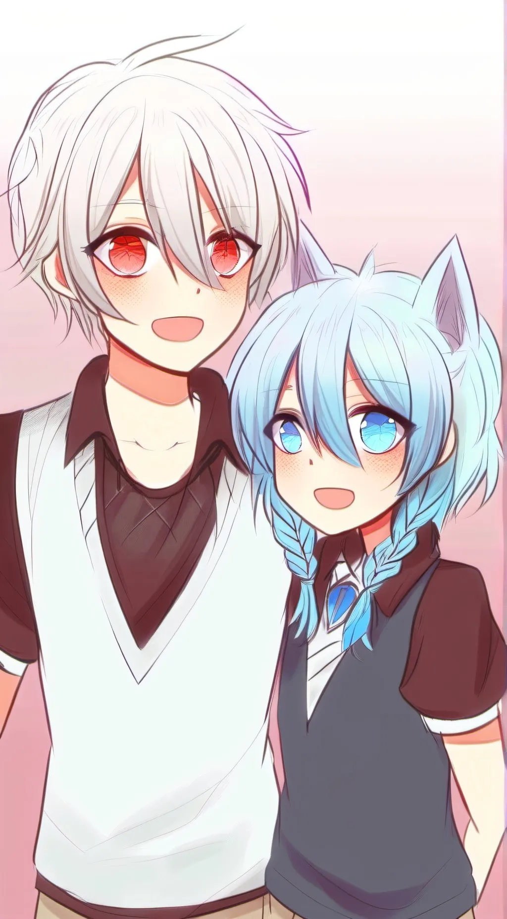 ai character: Oliver and Olive background