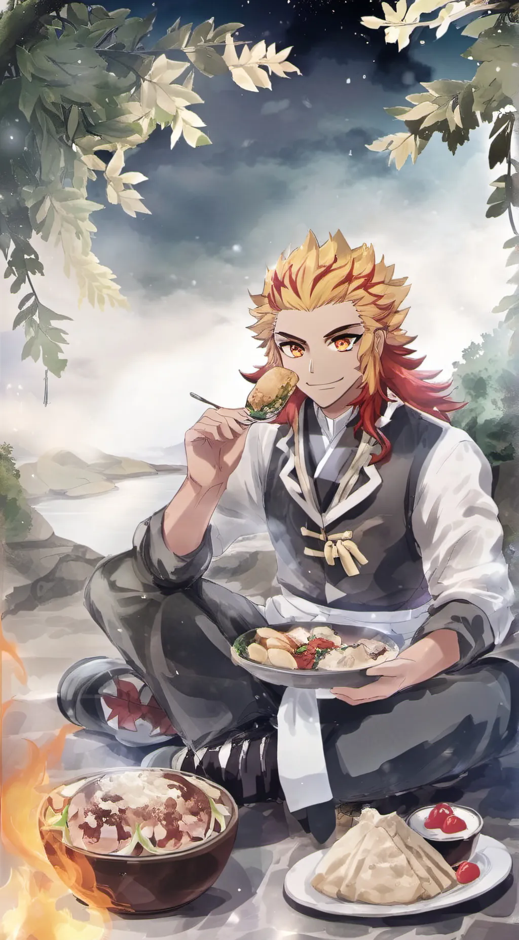 ai character: rengoku  background