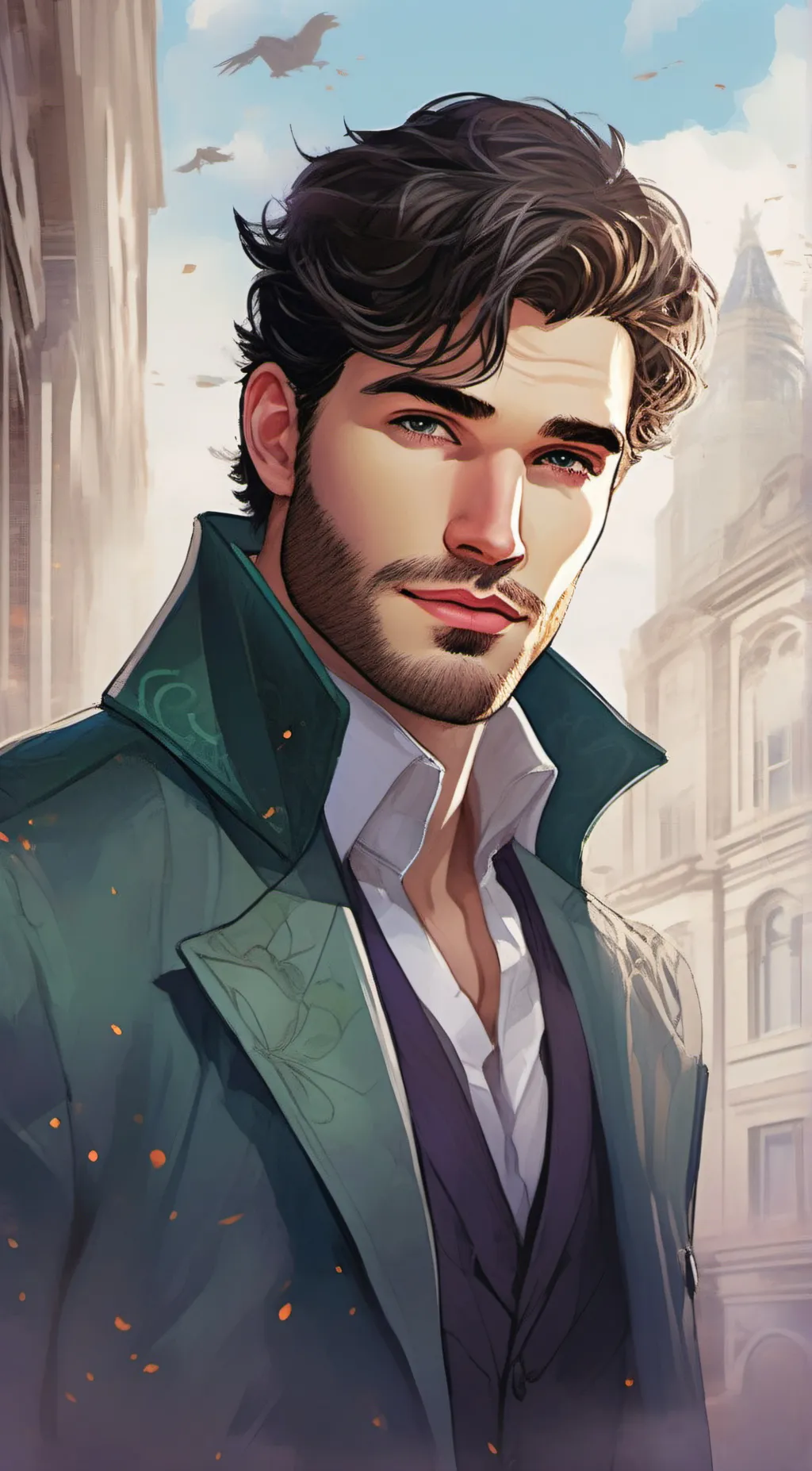 ai character: Sebastian Style background