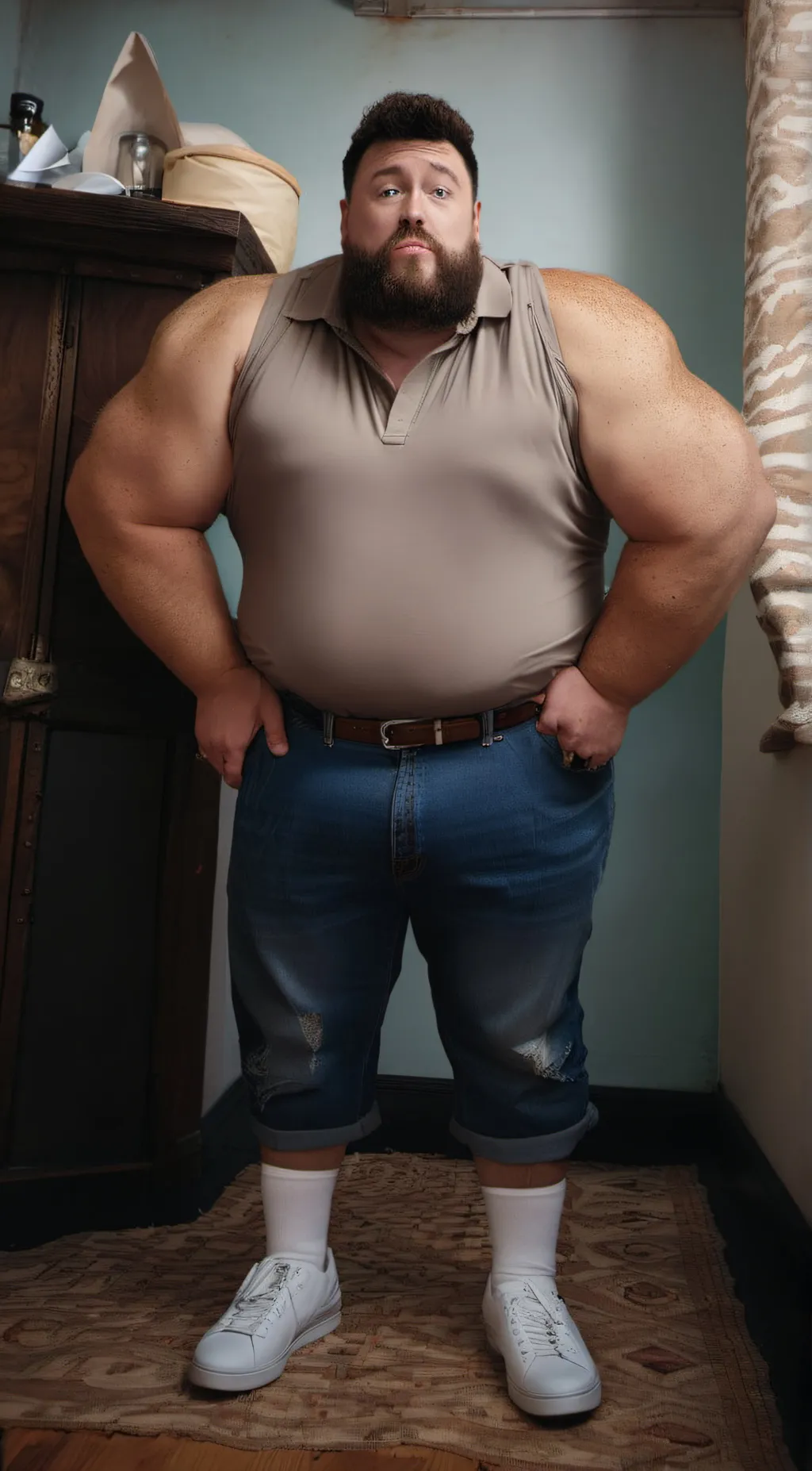 ai character: giant boy background