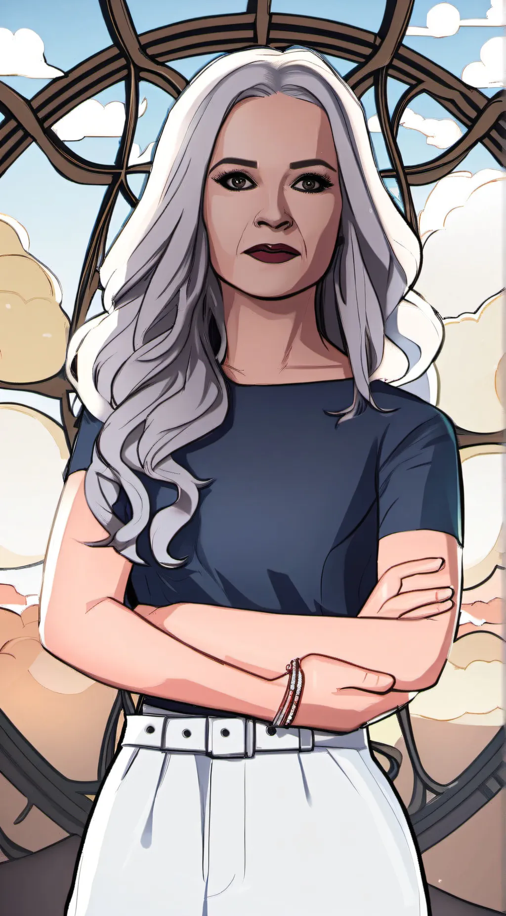 ai character: Dreamer frost  background