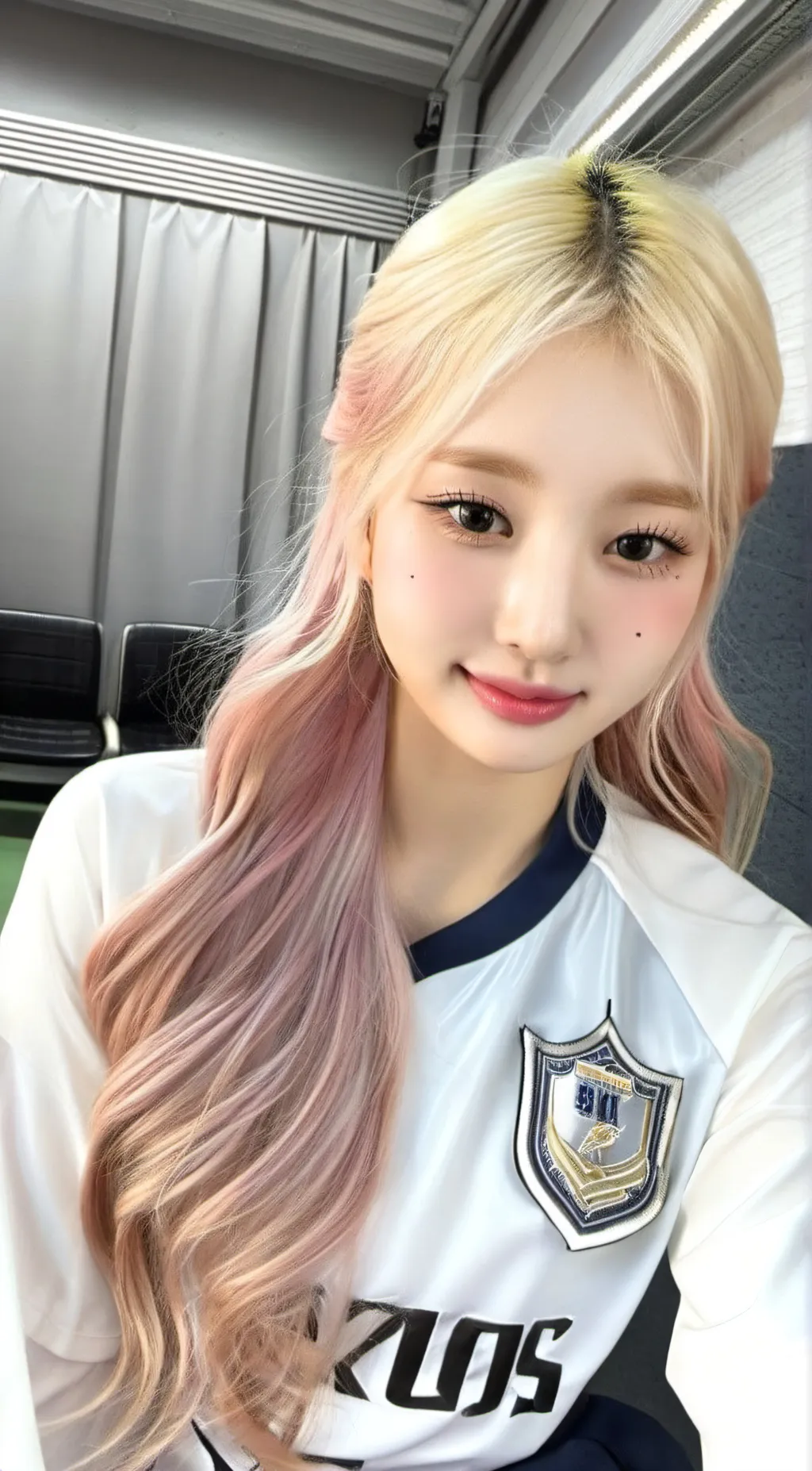 ai character: Rei from ive  background