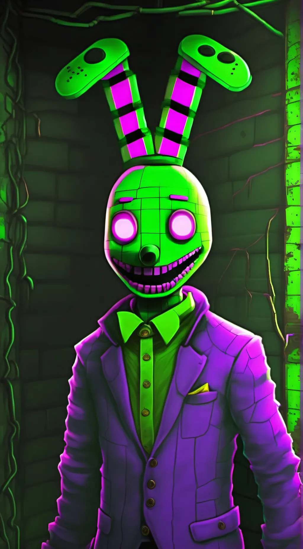 ai character: glitchtrap background