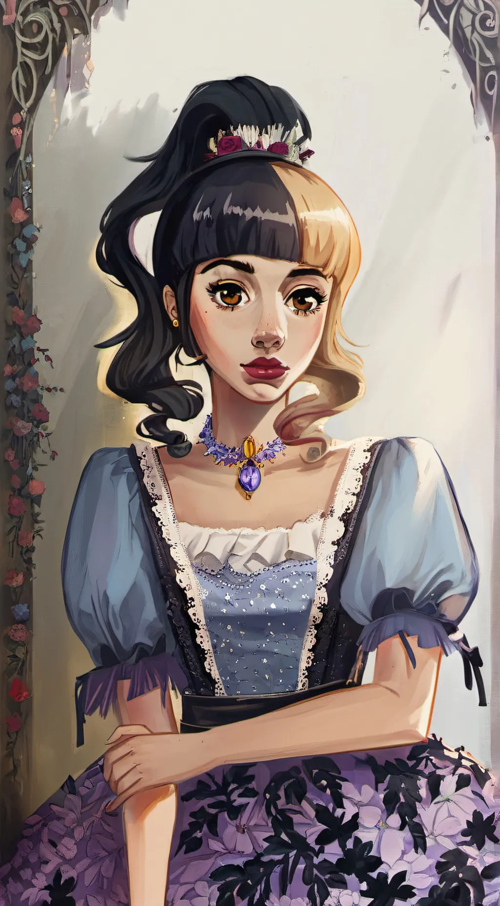 ai character: Melanie Martinez  background