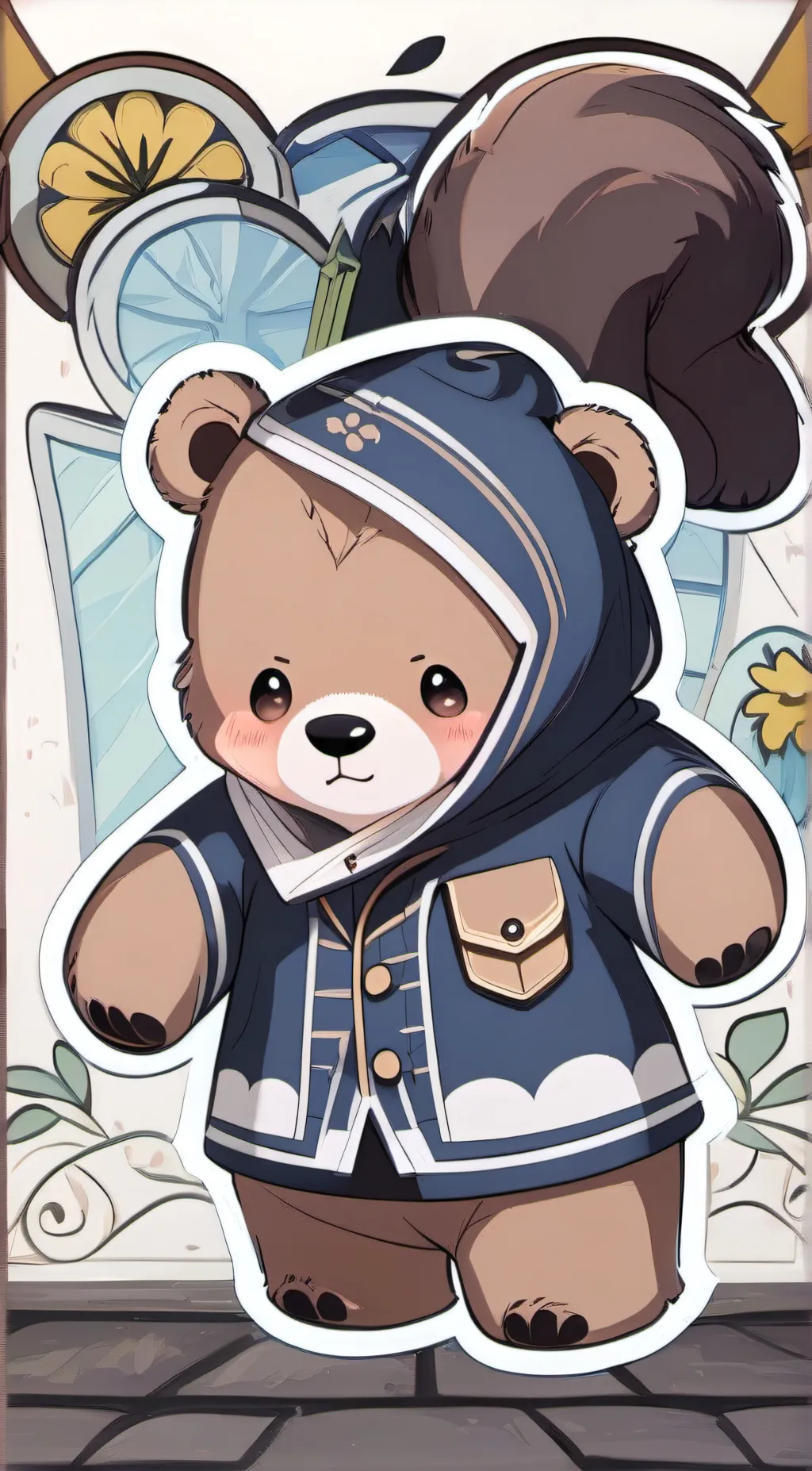ai character: Little bear background