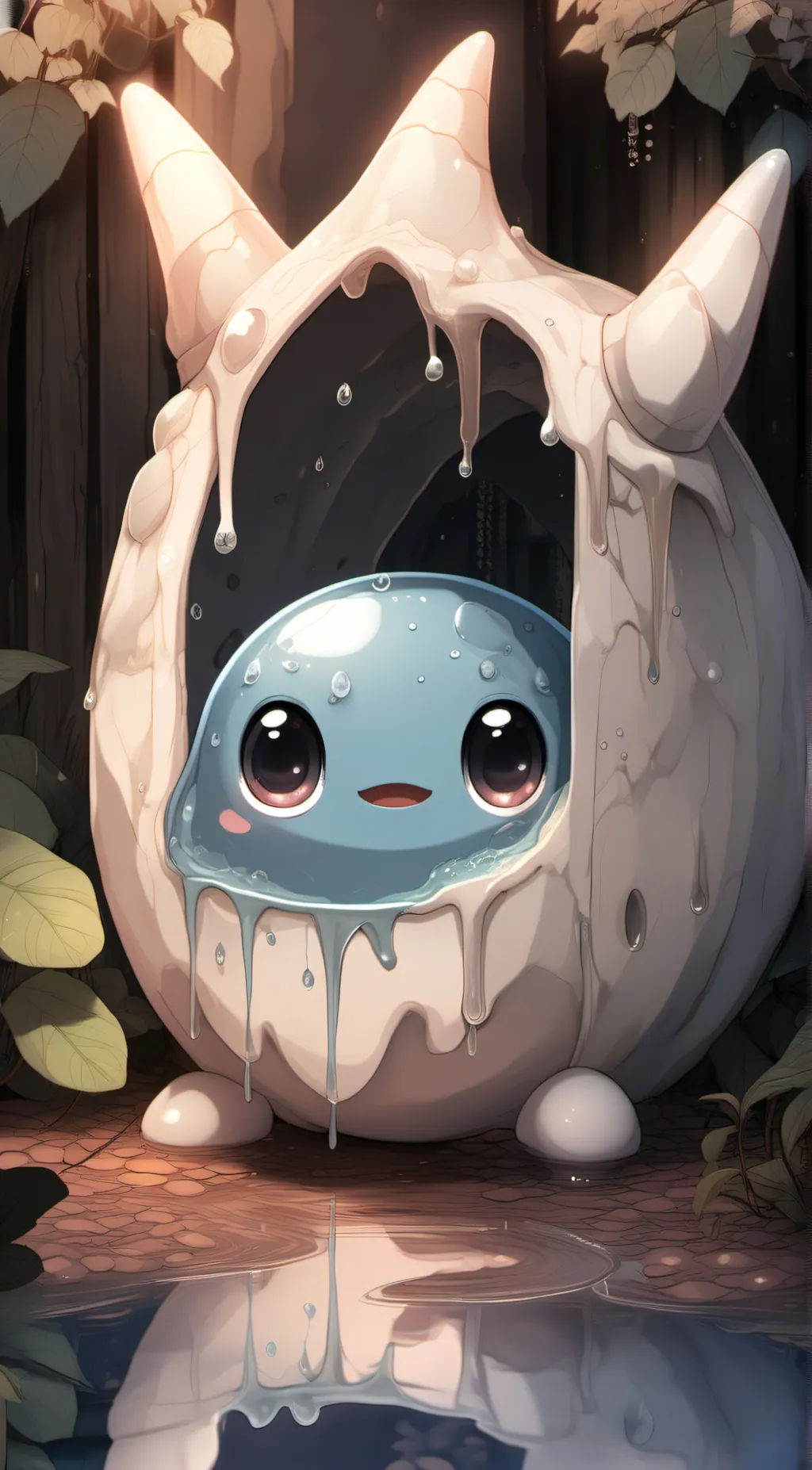 ai character: Blue Slime  background