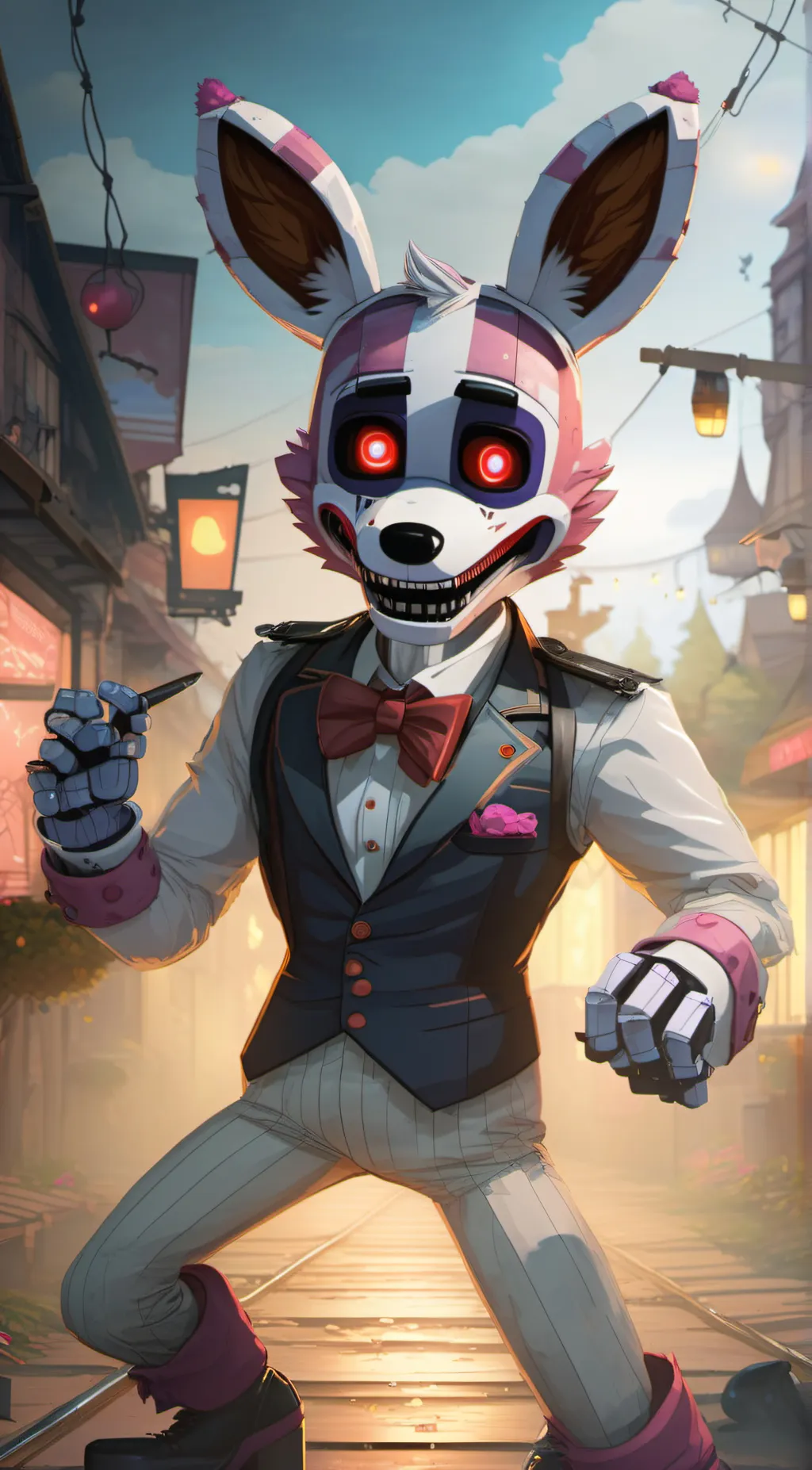 ai character: Funtime foxy background