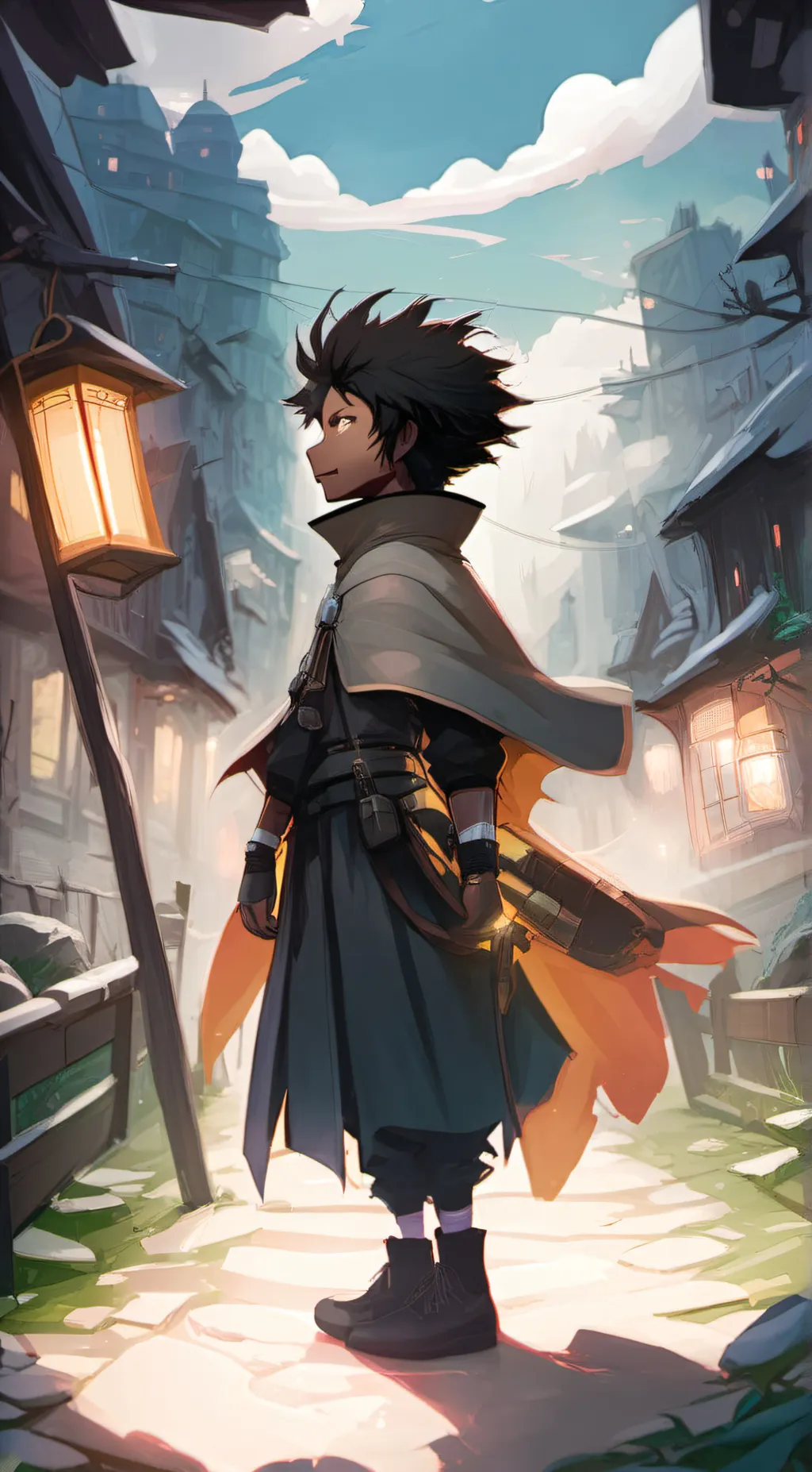 ai character: Tanjiro  background