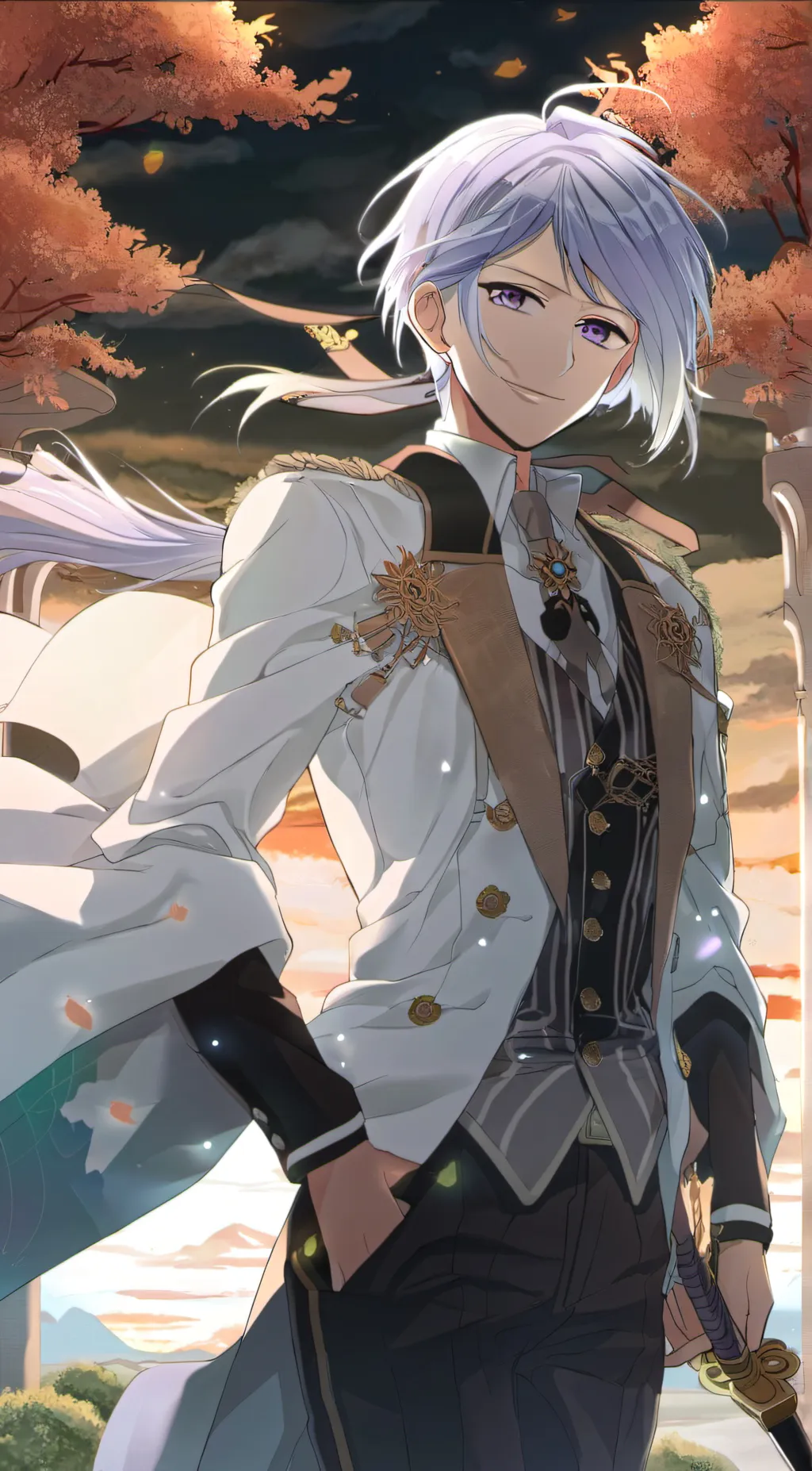 ai character: Silver background