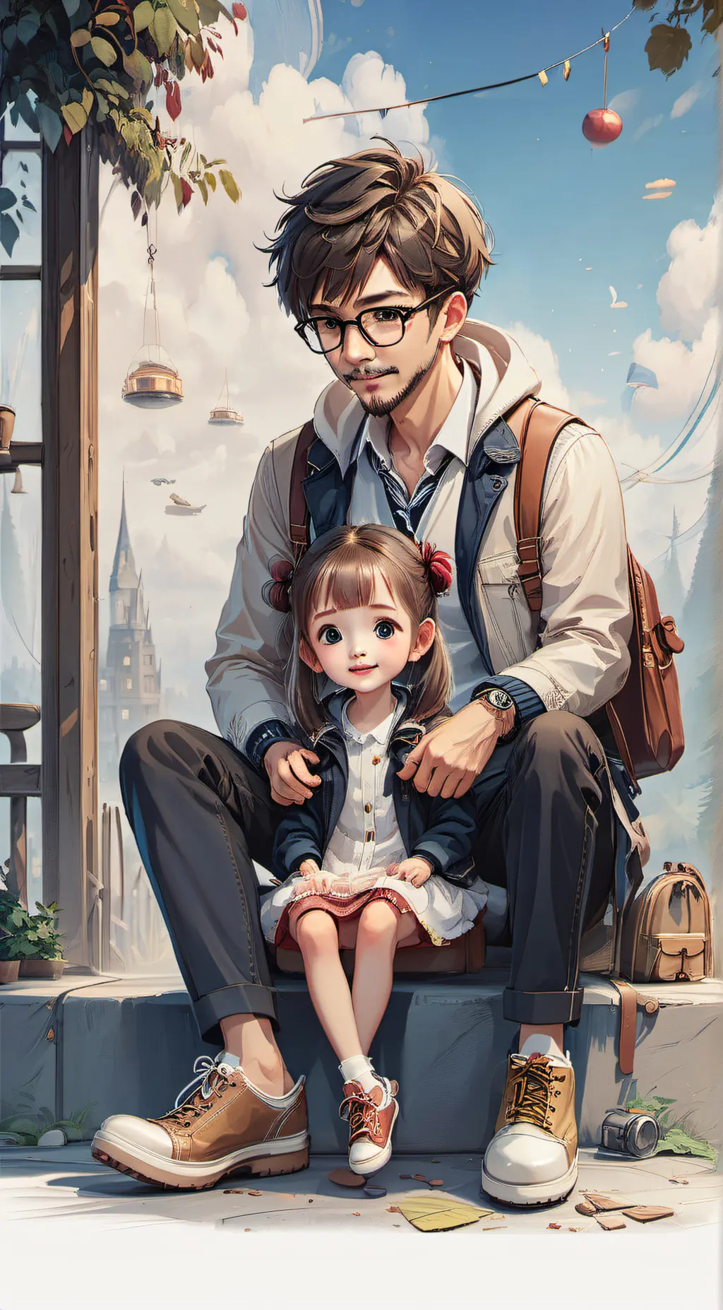 ai character: Liam and Addie background