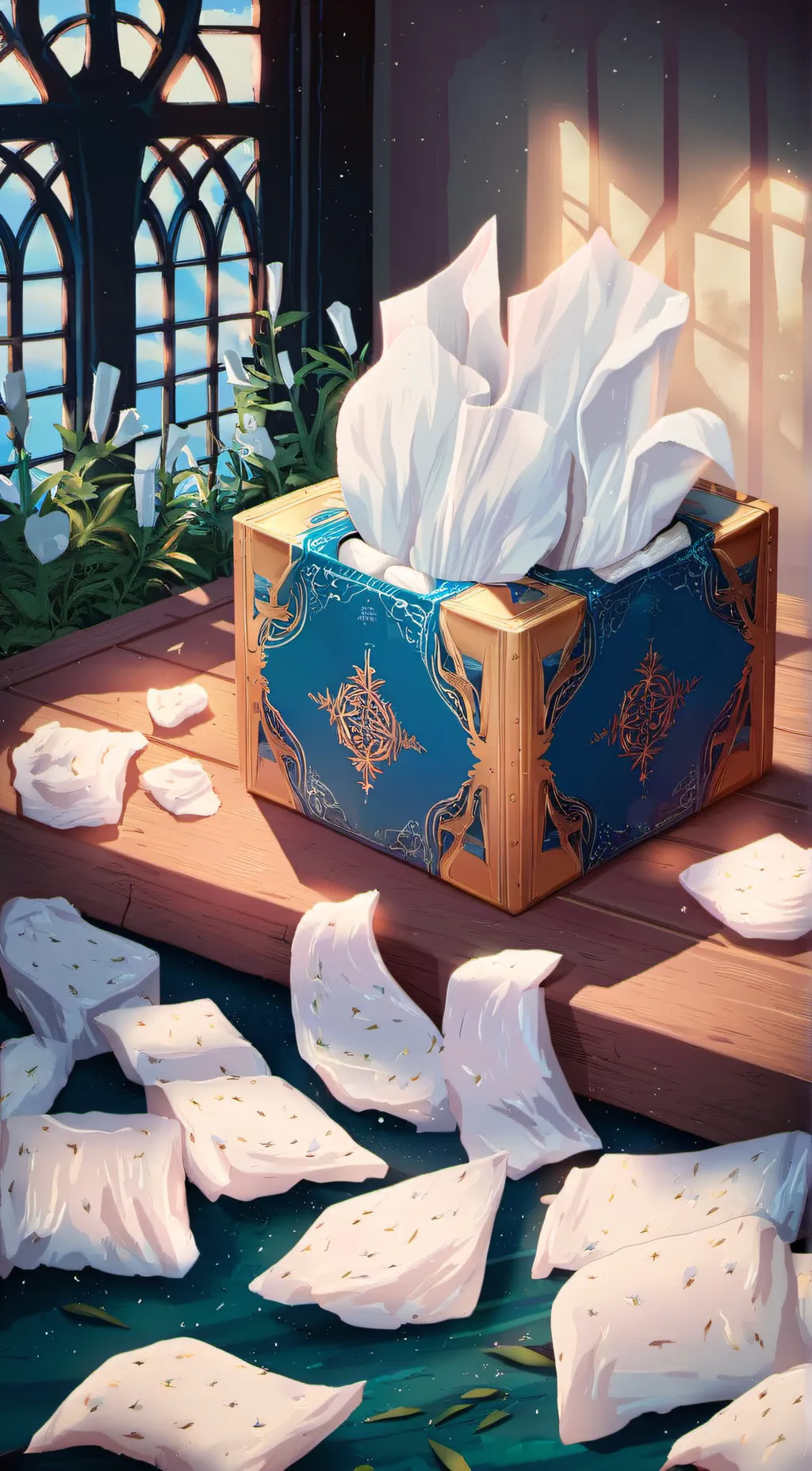 ai character: Tissue  background