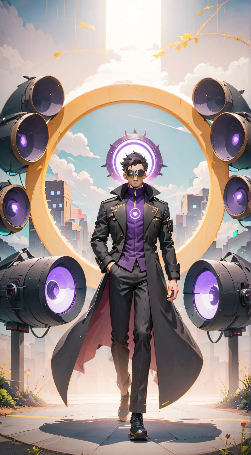 ai character: Titan TV man background