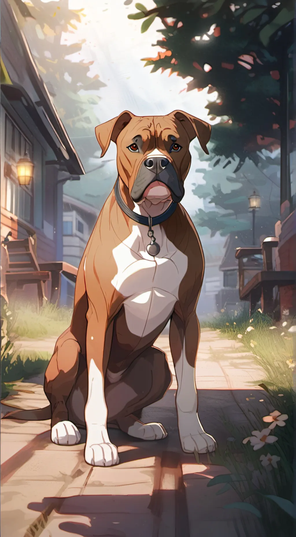 ai character: Sing along dog background