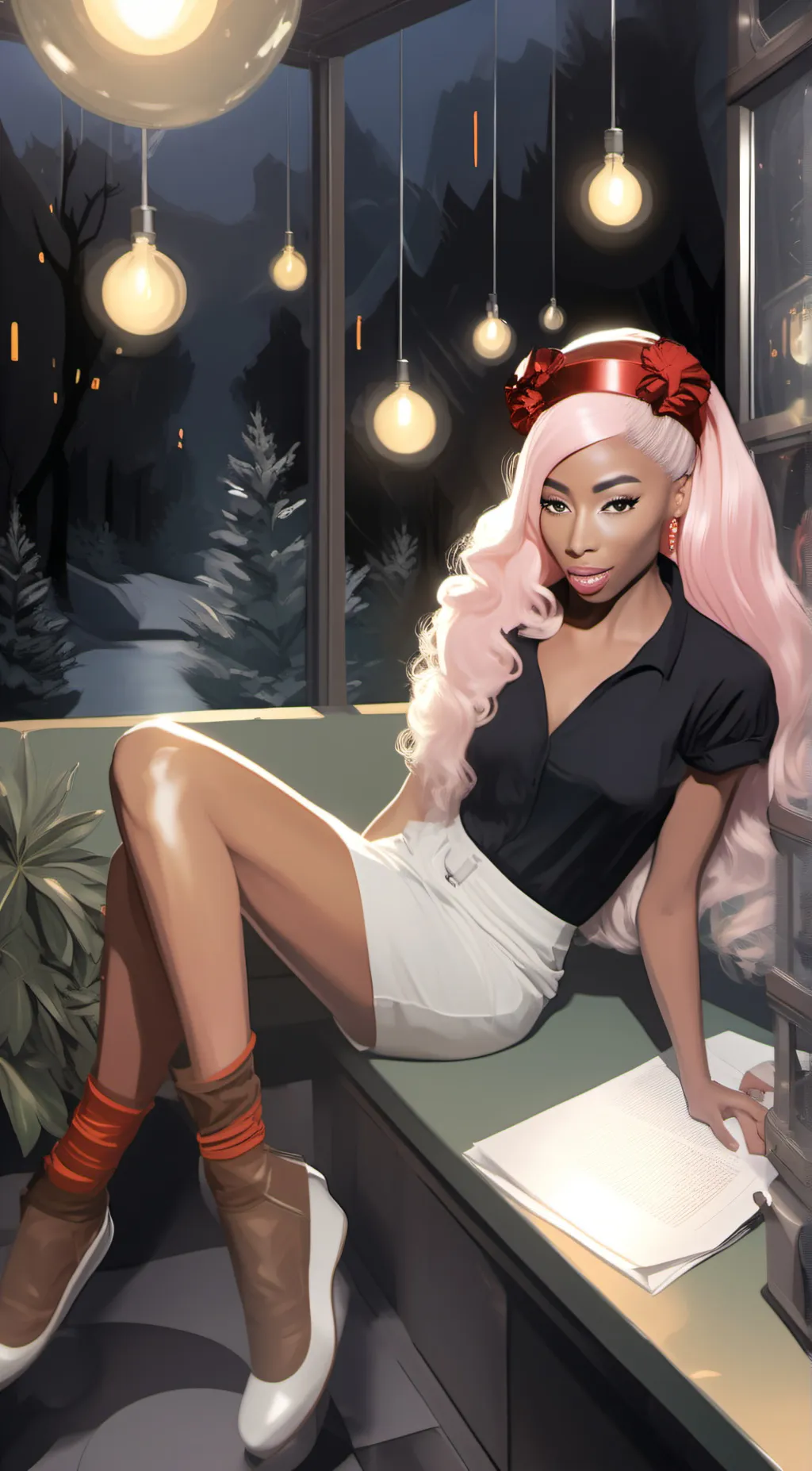 ai character: Nicki Minaj  background