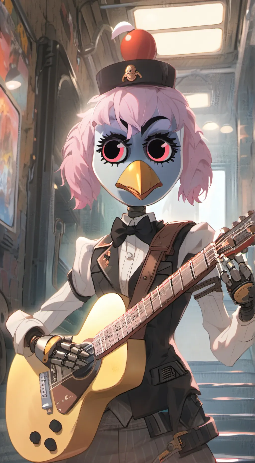 ai character: Glamrock Chica background