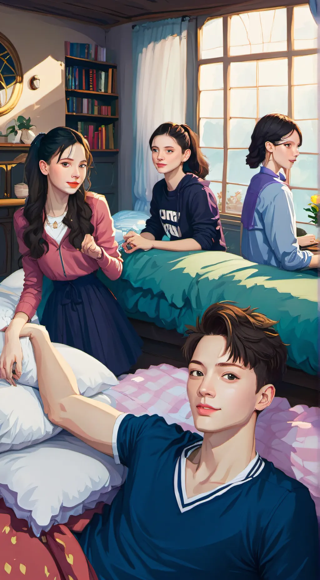 ai character: Holly,Polly & Luke background