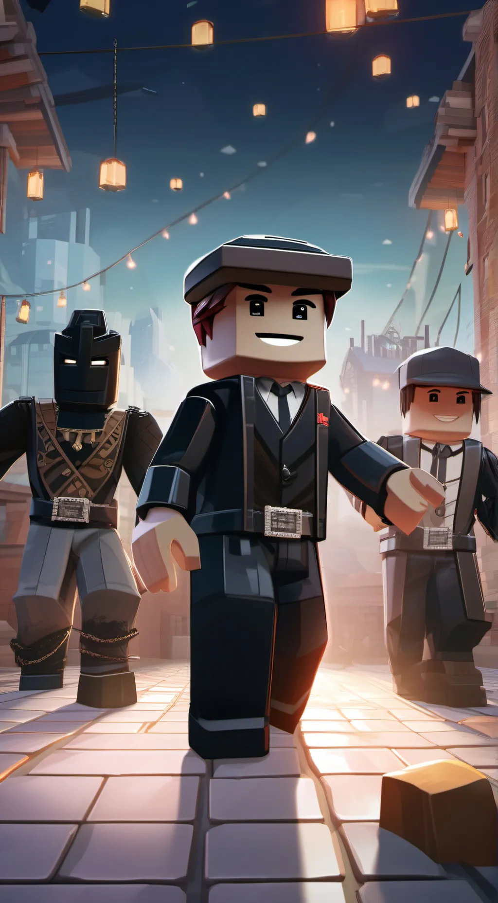 ai character: Sus Roblox story background