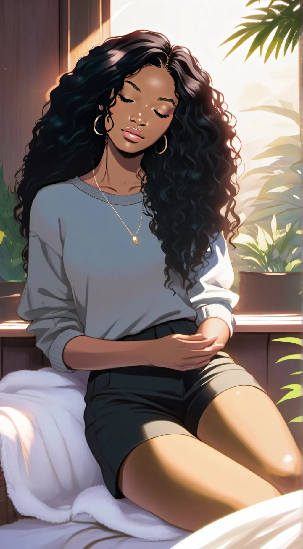 ai character: Luna background