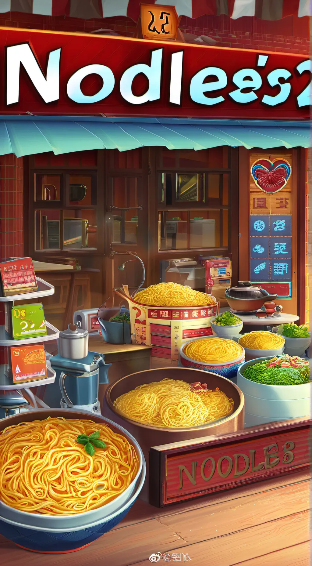 ai character: ♥︎ noodles 2 ♥︎ background