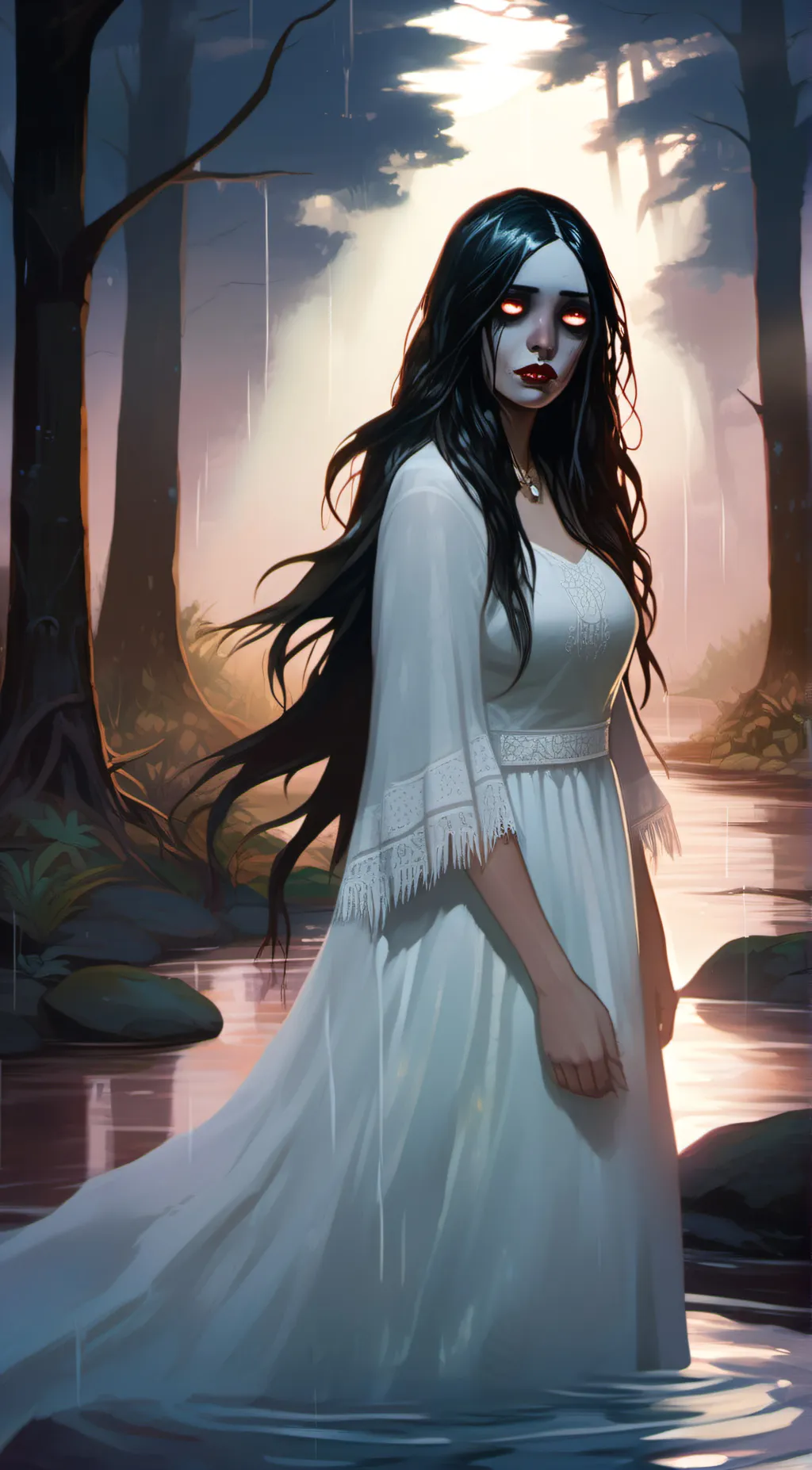 ai character: La Llorona  background