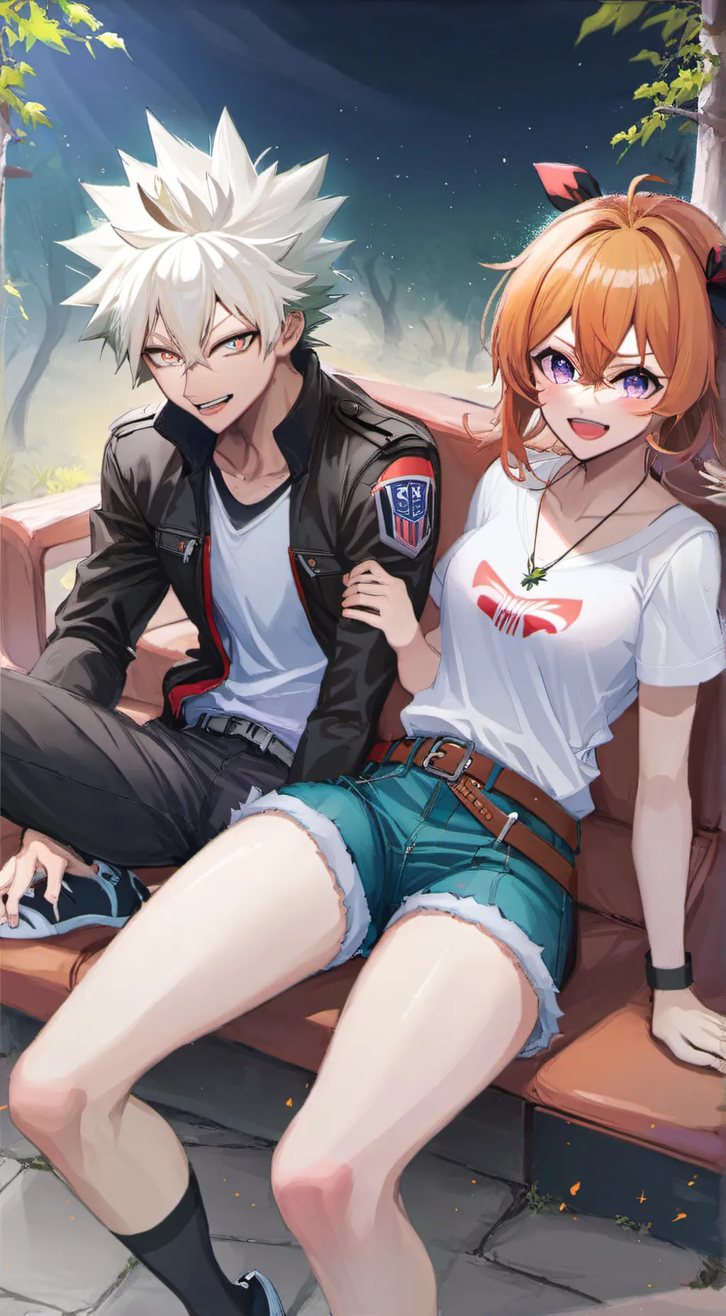 ai character: bakugo as a girl background