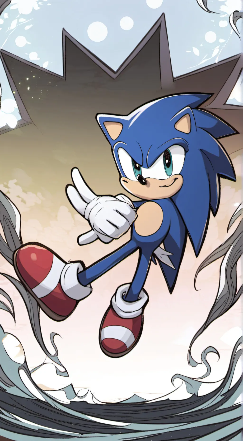 ai character: sonic/ super sonic background