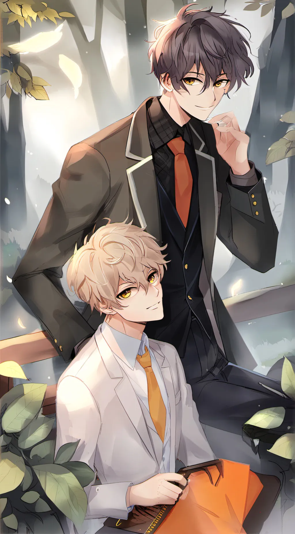 ai character: Arthur and Ryan  background