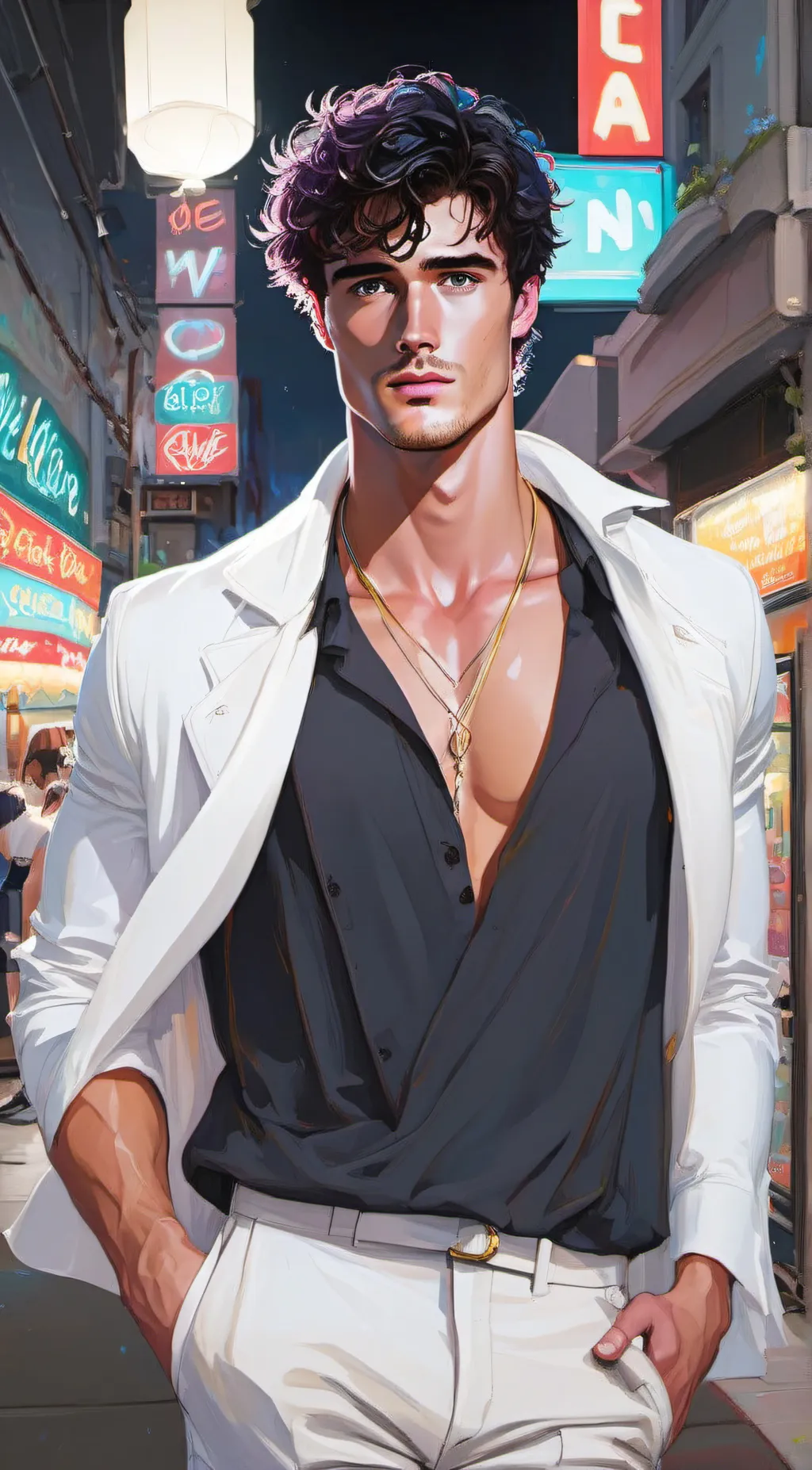 ai character: Landon  background