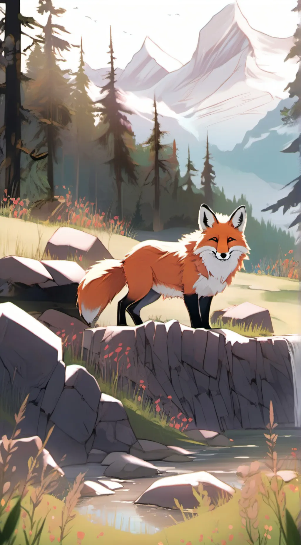 ai character: life as a fox background