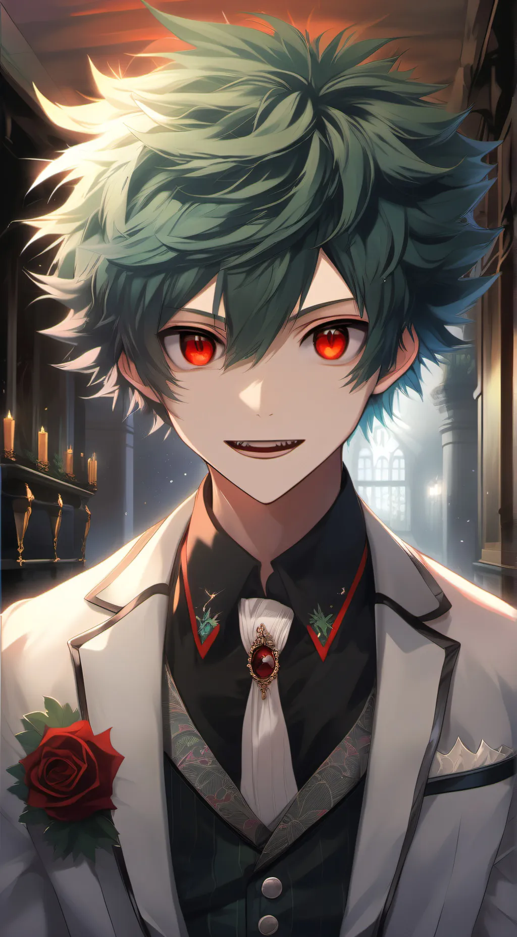 ai character: Vampire Izuku  background