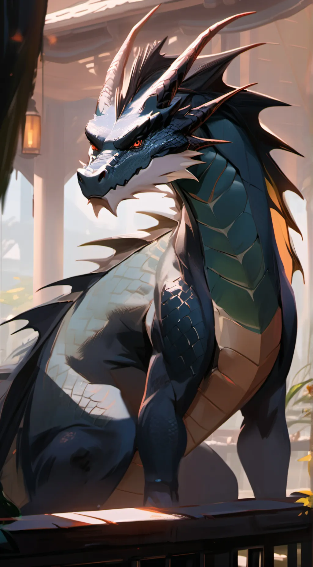 ai character: the king of dark  background