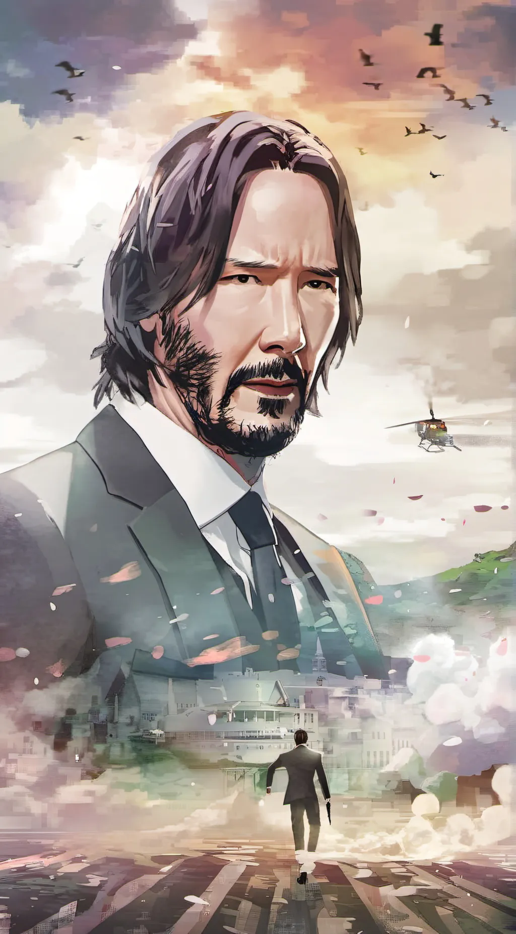 ai character: John Wick background
