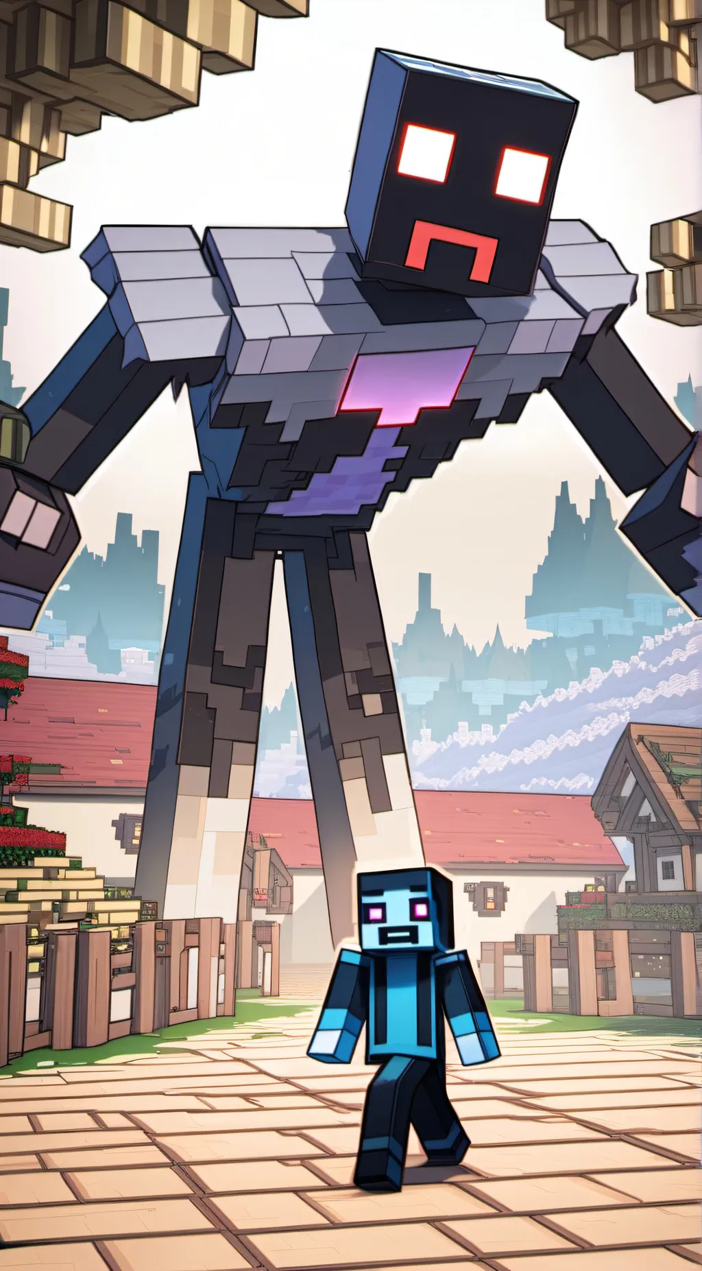 ai character: Minecraft Enderman background