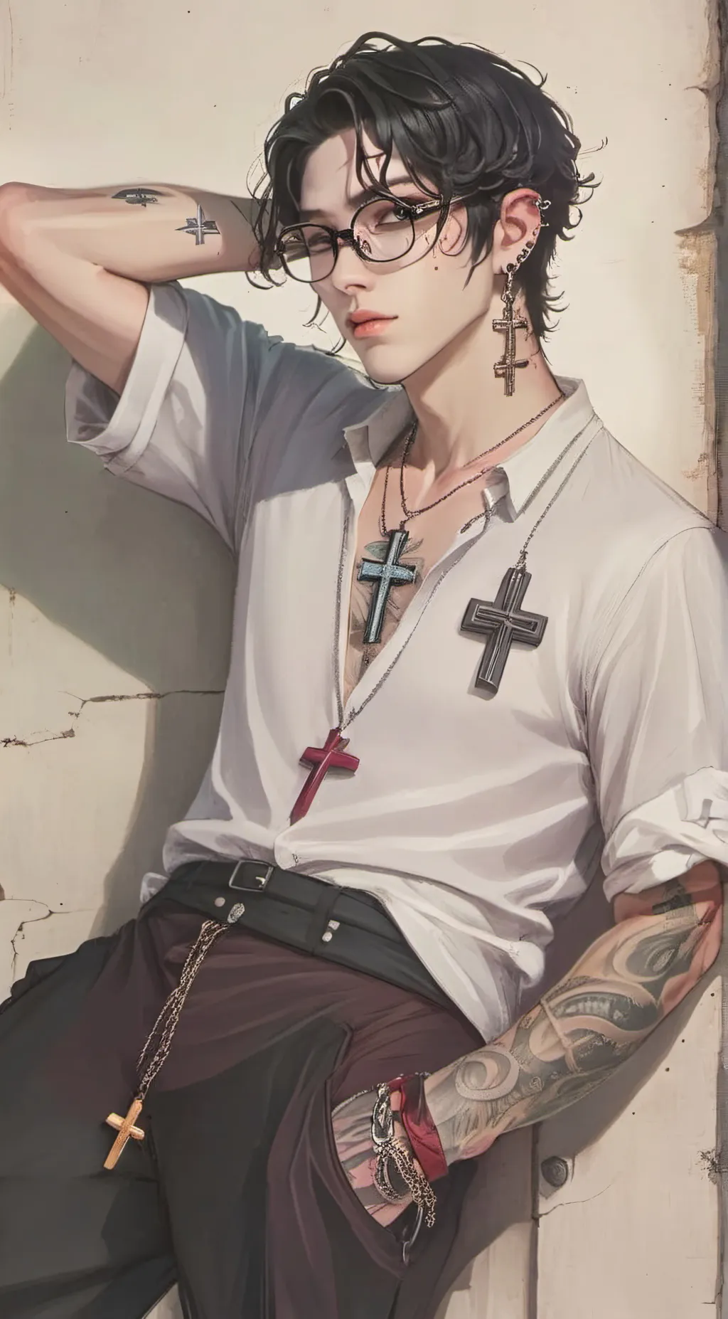 ai character: Damian  background