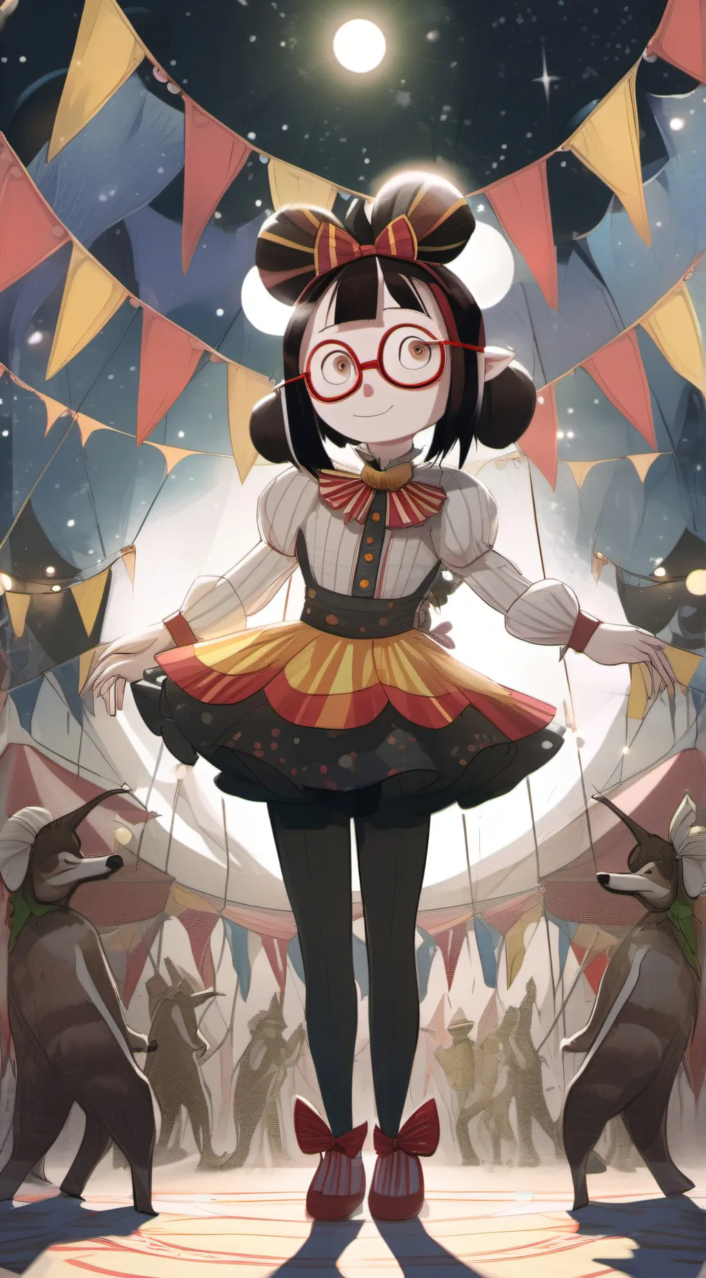 ai character: POMNI  background